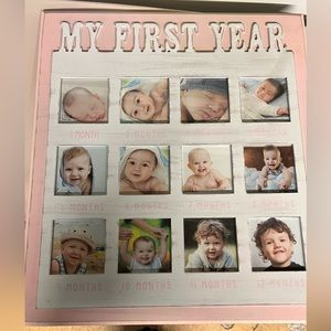 Baby’s first year photo frame